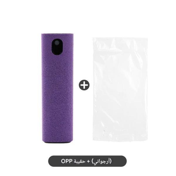 Mobile screen cleaning tool spray and wipe in one moment