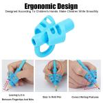 5-piece comfortable pencil grip in assorted colors to improve children's writing experience