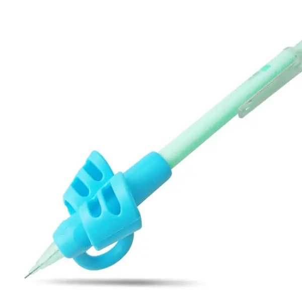 5-piece comfortable pencil grip in assorted colors to improve children's writing experience