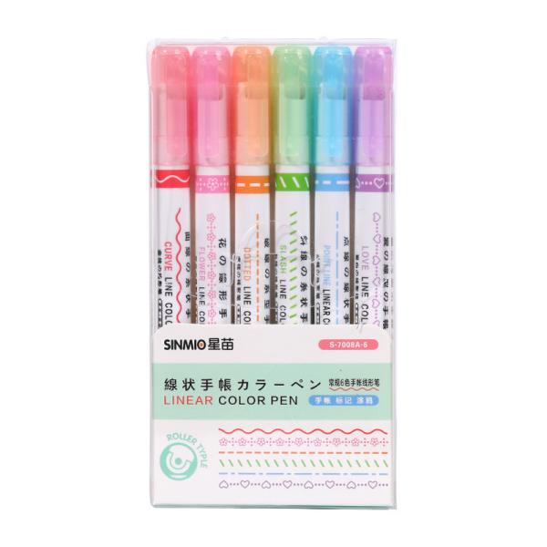 Set of 6 decorative highlighters because every line deserves to be art