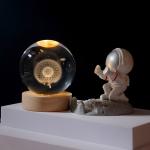 Glass globes with illuminated base. Multiple designs to suit different tastes.
