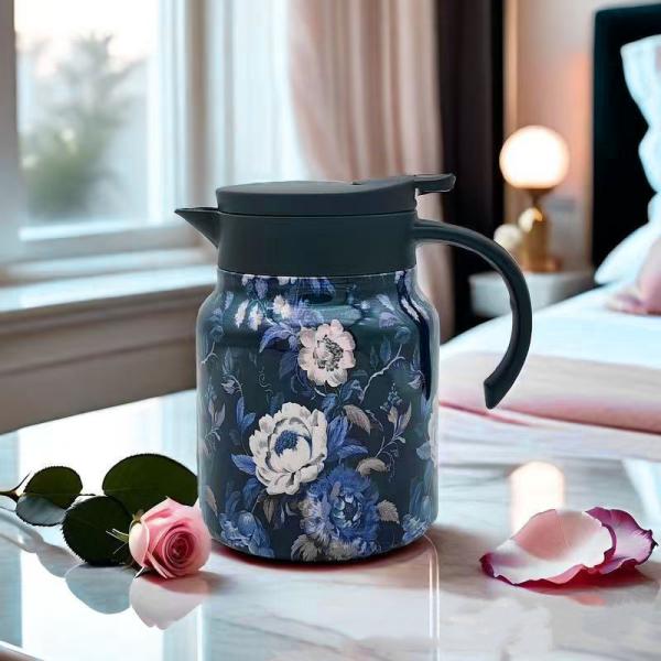 1 liter thermal jug made of genuine 316 stainless steel, keeps heat for more than 24 hours, with a luxurious artistic design