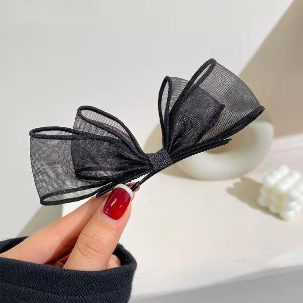 Black mesh hair clip, an artistic touch that complements your elegance