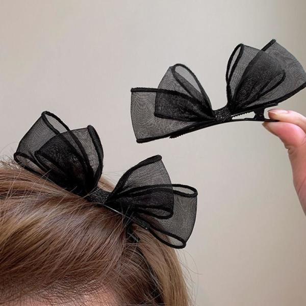 Black mesh hair clip, an artistic touch that complements your elegance