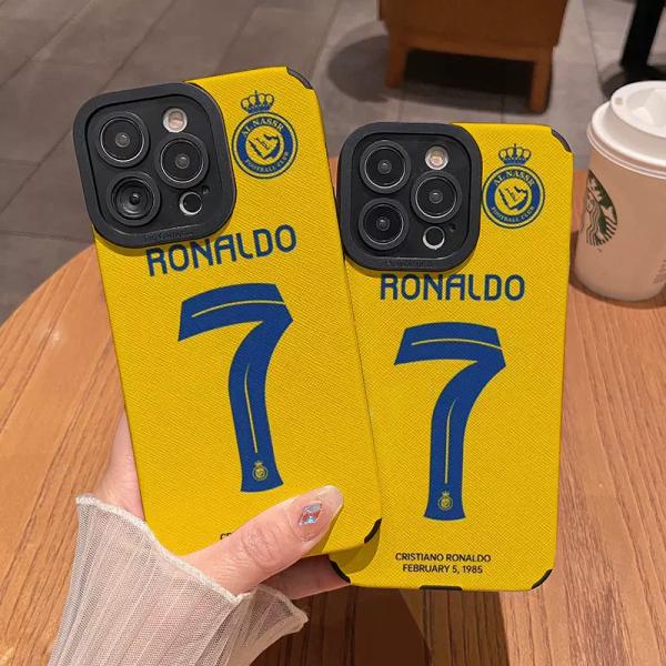 Cristiano Ronaldo T-shirt mobile cover with Al-Nassr Club, an iconic design for fans of the legend.