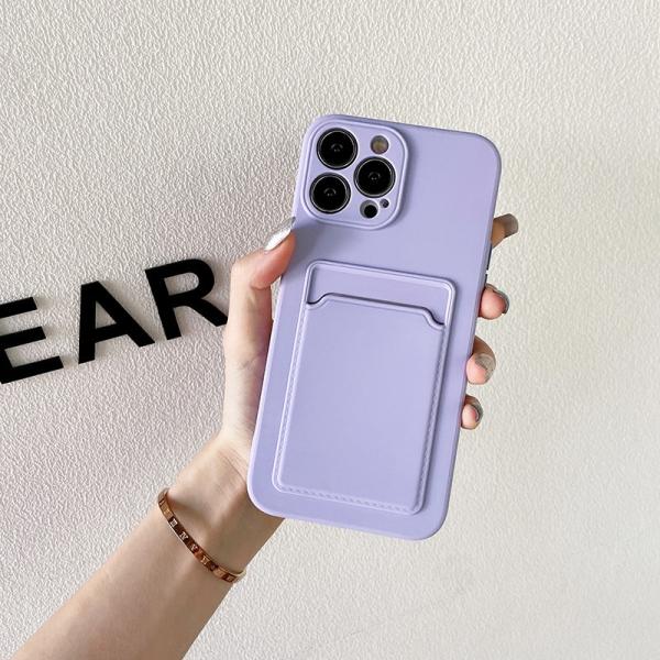 Dual-color silicone phone case, stylish protection with practical card pocket