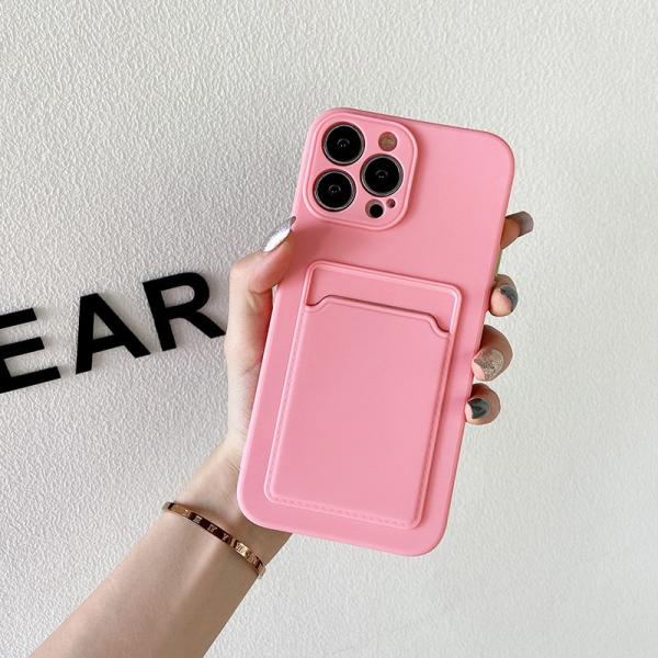 Dual-color silicone phone case, stylish protection with practical card pocket