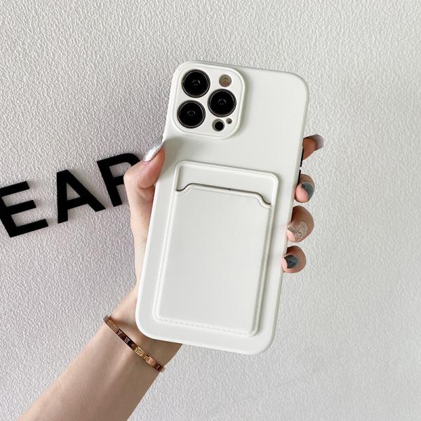 Dual-color silicone phone case, stylish protection with practical card pocket