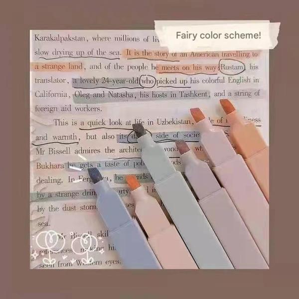 Highlighters with muted colors, higher concentration, and elegance in every line.