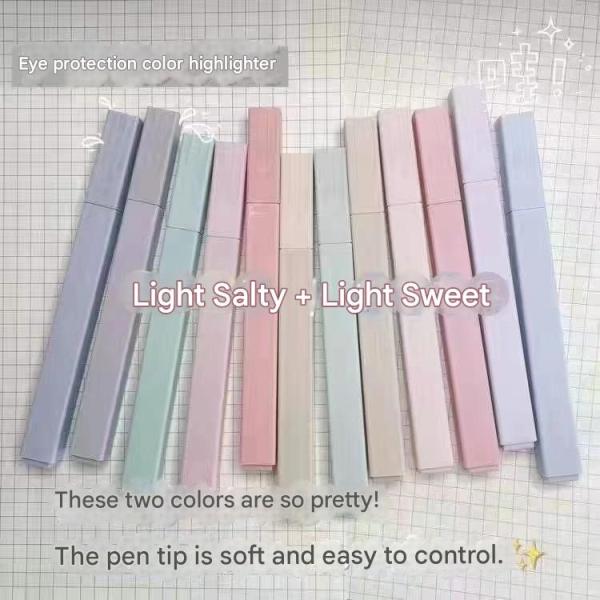 Highlighters with muted colors, higher concentration, and elegance in every line.